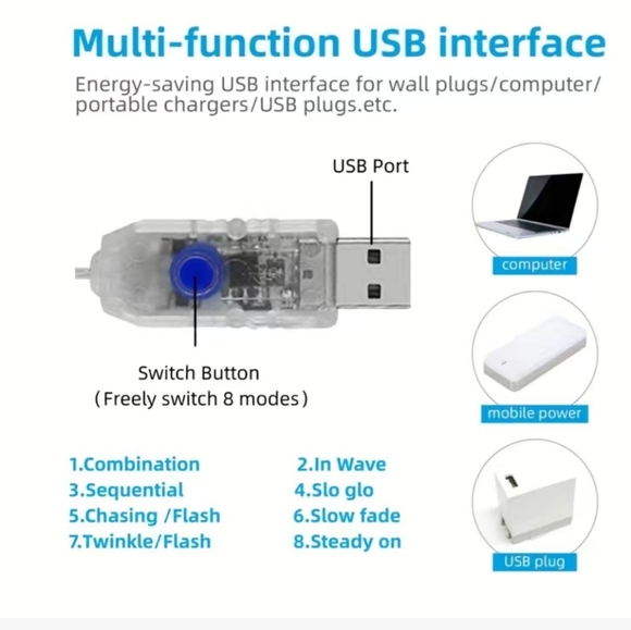 Waterfall Tree Lights w/8 modes - Picture 9 of 9